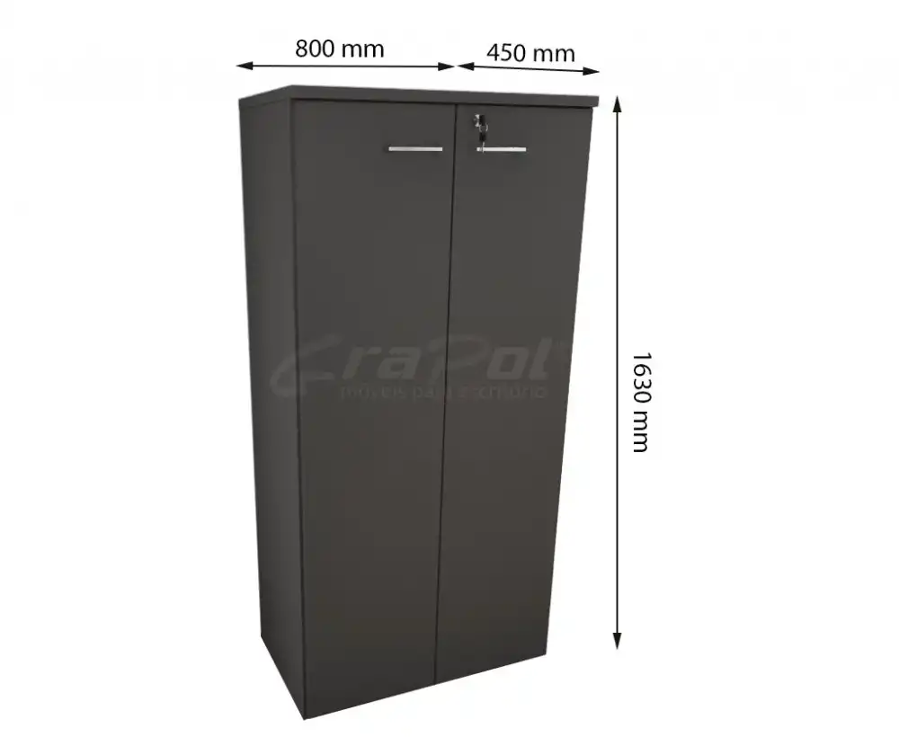 ARMÁRIO ALTO 02 PORTAS L 800mm x A 1630mm x P 450mm - M-OFFICE - MÓVEIS MOTIVA