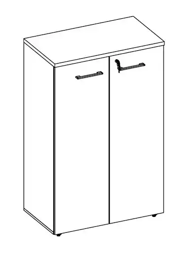 ARMÁRIO DINÂMICO ALTO 02 PORTAS - PRATELEIRAS 15mm - L 800mm x A 1270mm x P 450mm - M-OFFICE - MÓVEIS MOTIVA