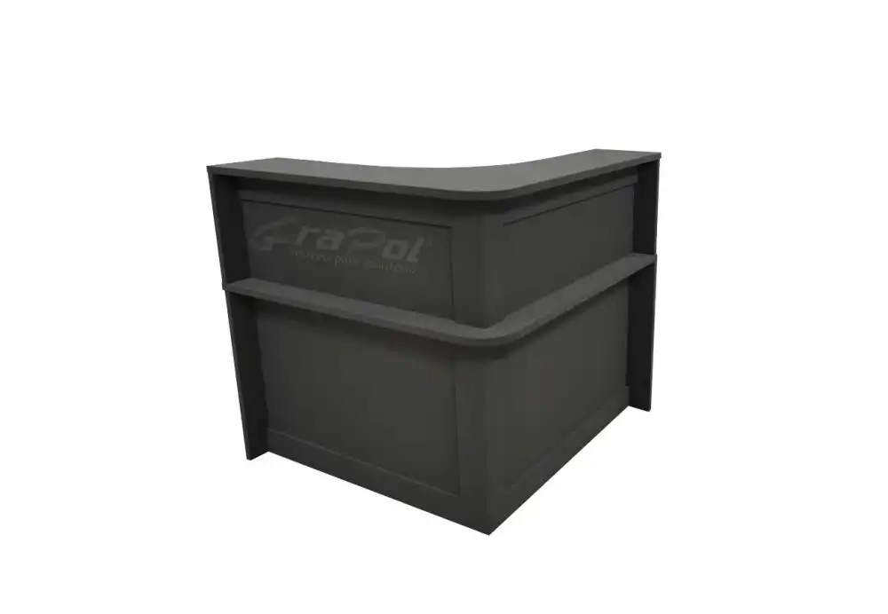 BALCÃO ATENDIMENTO CURVO - Largura 1200/1200mm - 25mm - Linha M-office - Móveis Motiva