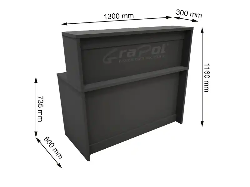 BALCÃO ATENDIMENTO - Largura 1300mm - 25mm - Linha M-office - Móveis Motiva