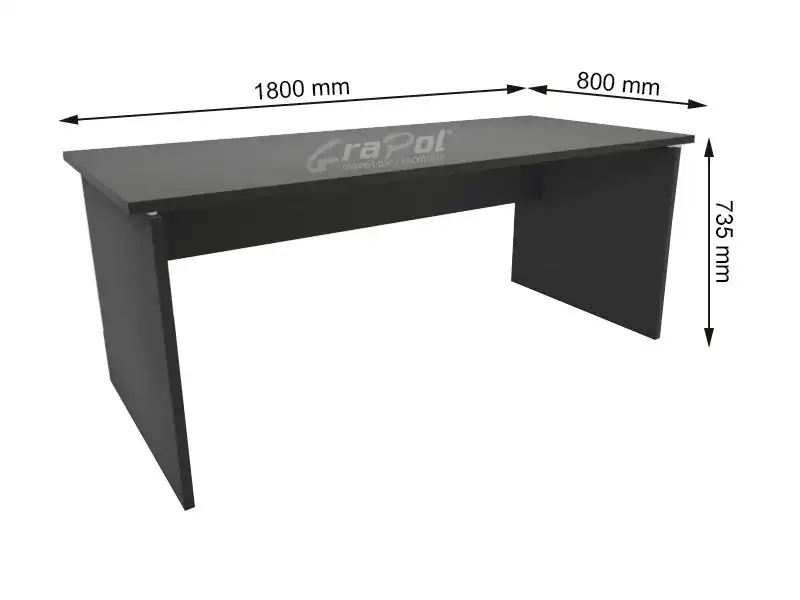 MESA DE TRABALHO PÉ PAINEL  1800mm x 735mm x 800mm - 25mm - Linha M-office - Móveis Motiva