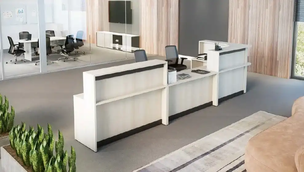 MESA  ATENDIMENTO - 1200mm x 735mm x  600mm  - 25mm - Linha M-office - Móveis Motiva