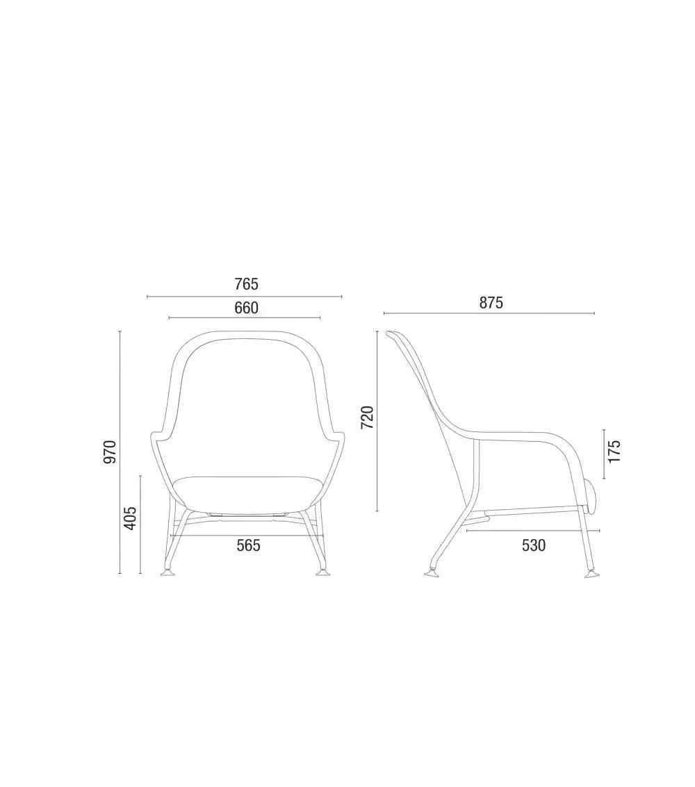 Poltrona Espera 36300 - Tela Mimic - Estrutura Colorida  - Linha Raya - Cadeiras Cavaletti 