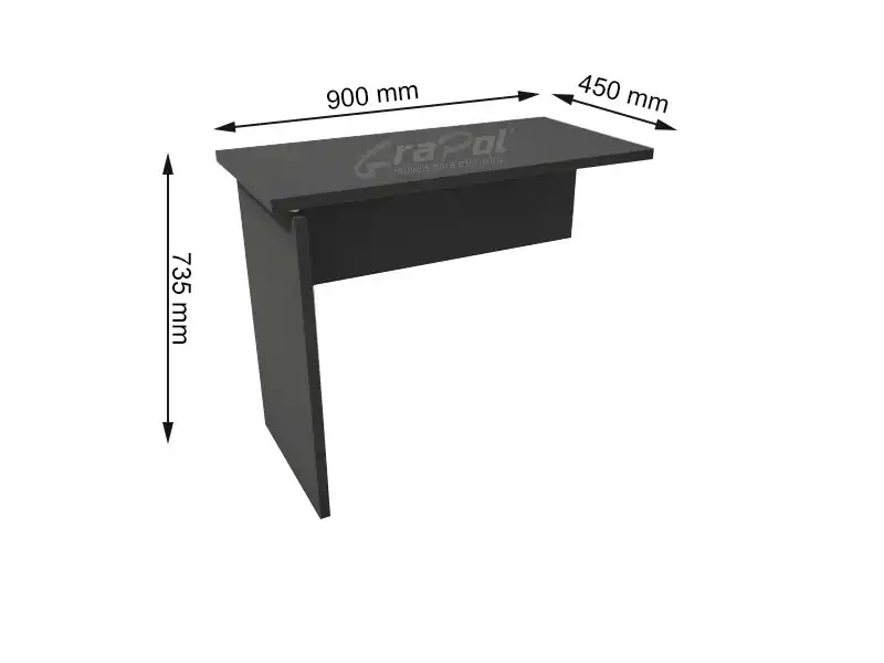 MESA AUXILIAR - L 900mm x A 735mm x P 450mm  - 25mm - Linha M-office - Móveis Motiva