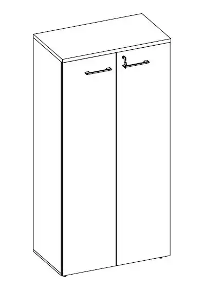 ARMÁRIO ALTO 02 PORTAS L 800mm x A 1630mm x P 450mm - M-OFFICE - MÓVEIS MOTIVA