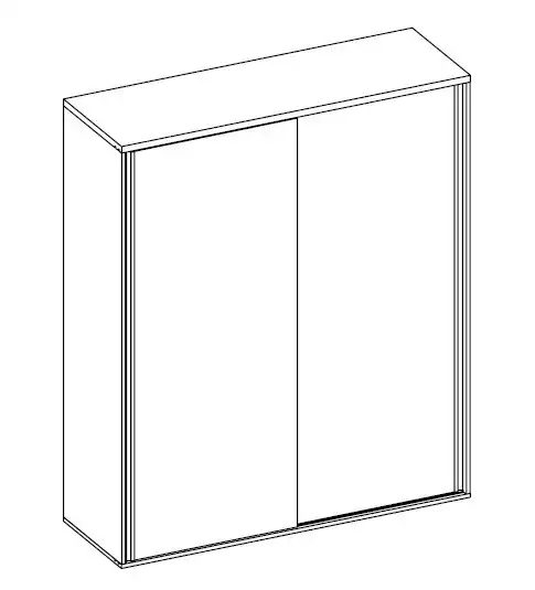 ARMÁRIO ALTO 02 PORTAS DESLIZANTES - L 1784mm x A 1635mm x P 450mm - M-OFFICE - MÓVEIS MOTIVA