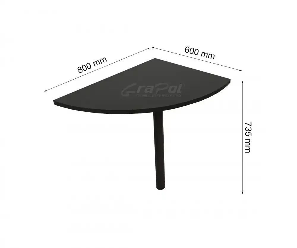 CONEXÃO 600mm x 25mm x 800mm  - 25mm - Linha M-office - Móveis Motiva