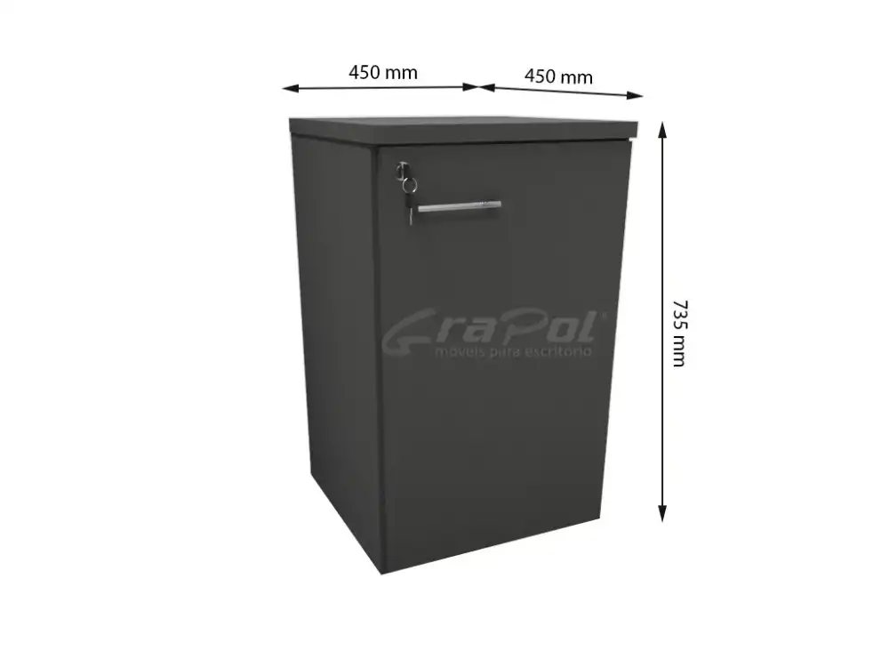ARMÁRIO BAIXO 01 PORTA  L 450mm x A 735mm x P 450mm - M-OFFICE - MÓVEIS MOTIVA