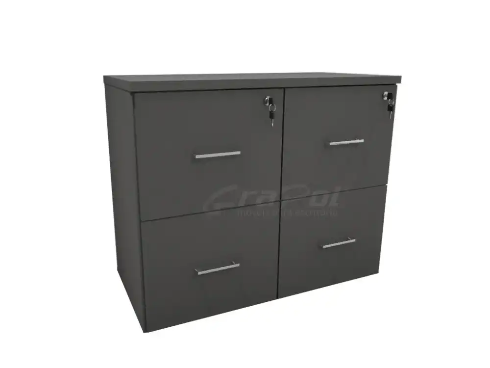 ARMÁRIO BAIXO 04 GAVETÕES L 900mm x A 735mm x P 450mm - M-OFFICE - MÓVEIS MOTIVA