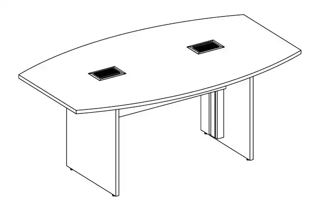 MESA DE REUNIÃO COM CONECTIVIDADE 2200mm x 750mm x 1050mm - 25mm - Linha M-office - Móveis Motiva
