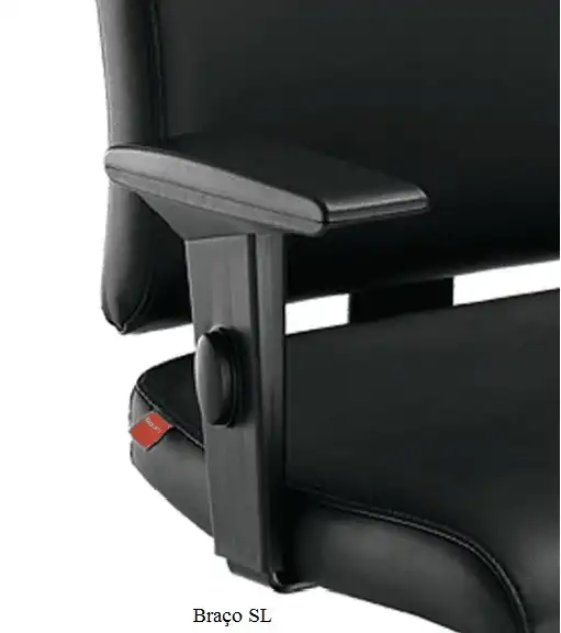 Cadeira para escritório giratória presidente 18001 Relax - Linha Slim - Braço SL - Cavaletti - Base Polaina