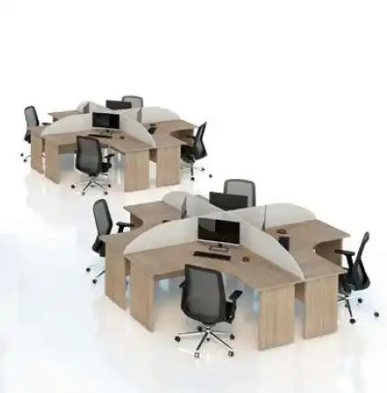 ESTAÇÃO DE TRABALHO PÉ PAINEL - 1800/1800mm x 735mm x  600mm  - 25mm - Linha M-office - Móveis Motiva