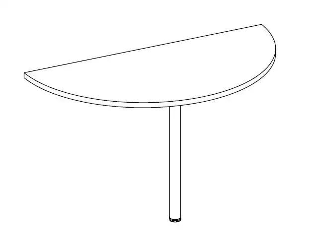 PONTEIRA DE ACABAMENTO - 600mm x 735mm x 1200mm  - 25mm - Linha M-office - Móveis Motiva