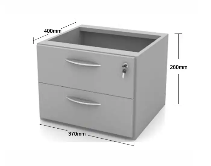 Gaveteiro Suspenso 2 Gavetas 15mm - 370mm x 400mm x 280mm