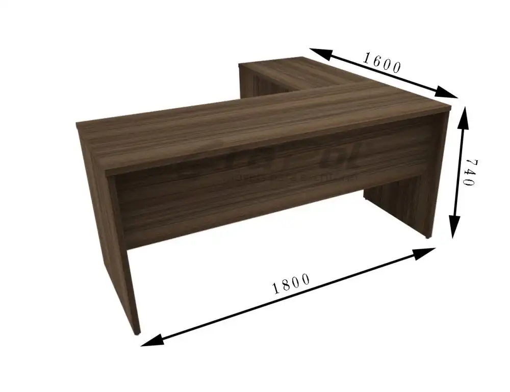 Mesa em ( L ) PN 25mm - 1800mm x 1600mm  x 740mm