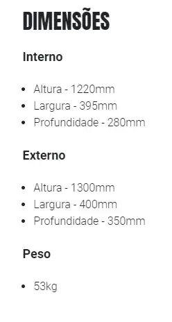Cofre para Armas CAP.3 - 1300mm x 400mm x 350mm  - Cor: Cinza Cristal