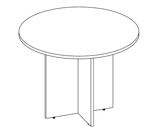 MESA REUNIÃO 1000mm x 750mm x 1000mm - 25mm - Linha M-office - Móveis Motiva