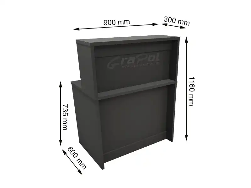 BALCÃO ATENDIMENTO - Largura 900mm - 25mm - Linha M-office - Móveis Motiva