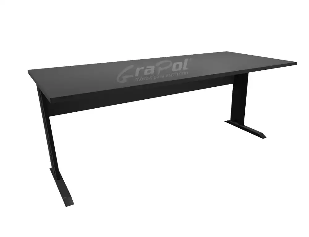 MESA DE TRABALHO PÉ METAL 1800mm x 735mm x 800mm - 25mm - Linha M-office - Móveis Motiva