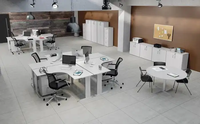 Mesa Reunião Redonda Pé Tubular 15mm - Ø1200mm x 750mm