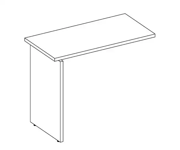 MESA AUXILIAR - L 900mm x A 735mm x P 450mm  - 25mm - Linha M-office - Móveis Motiva