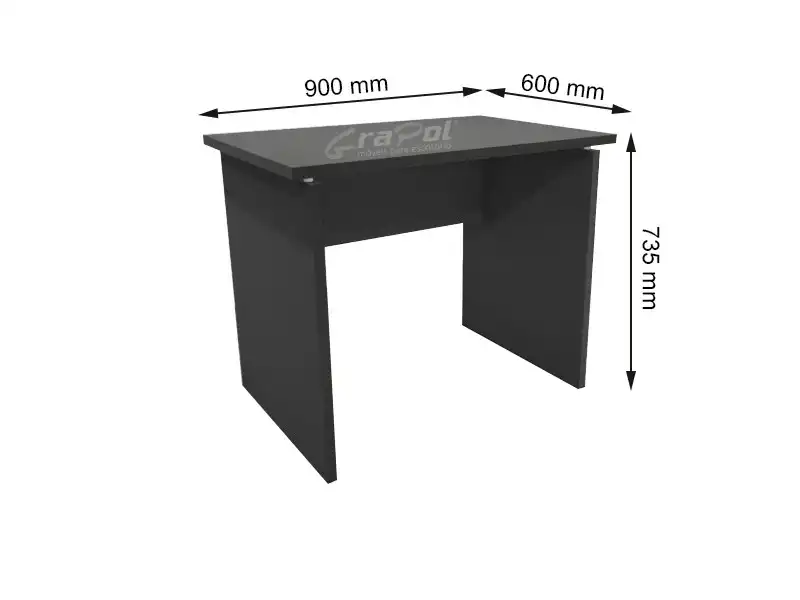 MESA DE TRABALHO PÉ PAINEL  900mm x 735mm x 600mm - 25mm - Linha M-office - Móveis Motiva