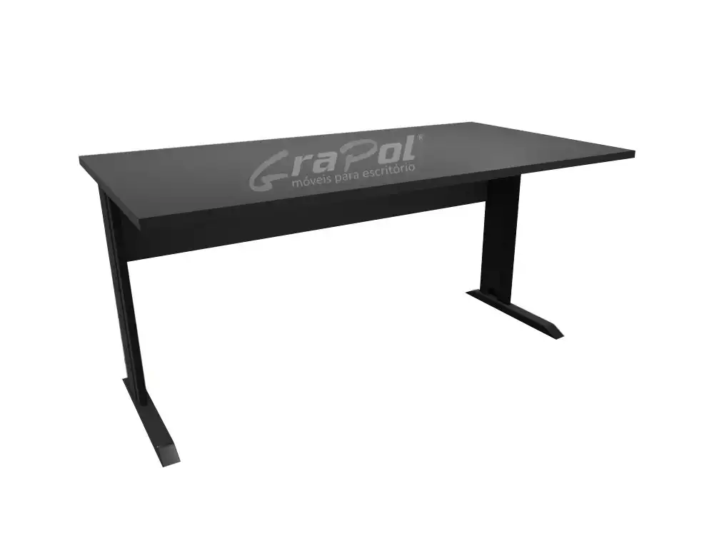 MESA DE TRABALHO PÉ METAL 1500mm x 735mm x 800mm - 25mm - Linha M-office - Móveis Motiva