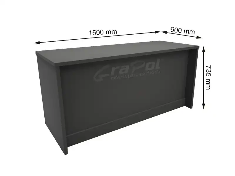 MESA  ATENDIMENTO - 1500mm x 735mm x  600mm  - 25mm - Linha M-office - Móveis Motiva