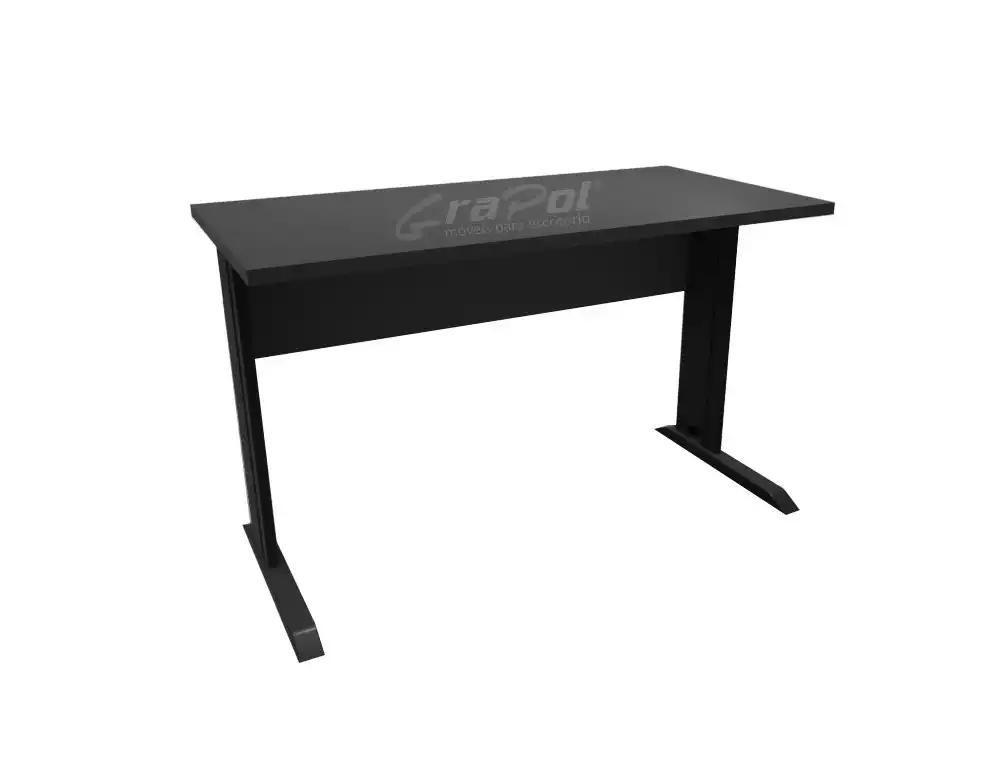 MESA DE TRABALHO PÉ METAL 1200mm x 735mm x 600mm - 25mm - Linha M-office - Móveis Motiva