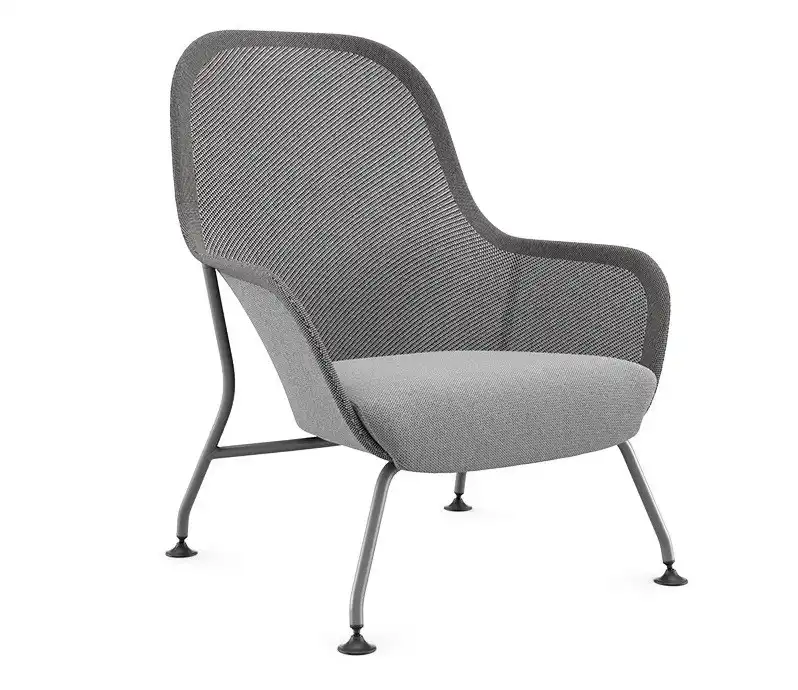 Poltrona Espera 36300 - Tela Mimic - Estrutura Colorida  - Linha Raya - Cadeiras Cavaletti 