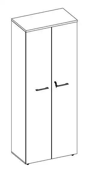 ARMÁRIO DINÂMICO 02 PORTAS - PRATELEIRAS 15mm - L 800mm x A 2070mm x P 450mm - M-OFFICE - MÓVEIS MOTIVA