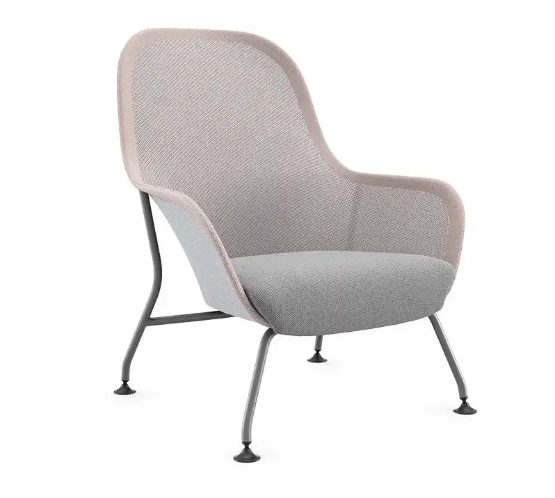 Poltrona Espera 36300 - Tela Mimic - Estrutura Colorida  - Linha Raya - Cadeiras Cavaletti 
