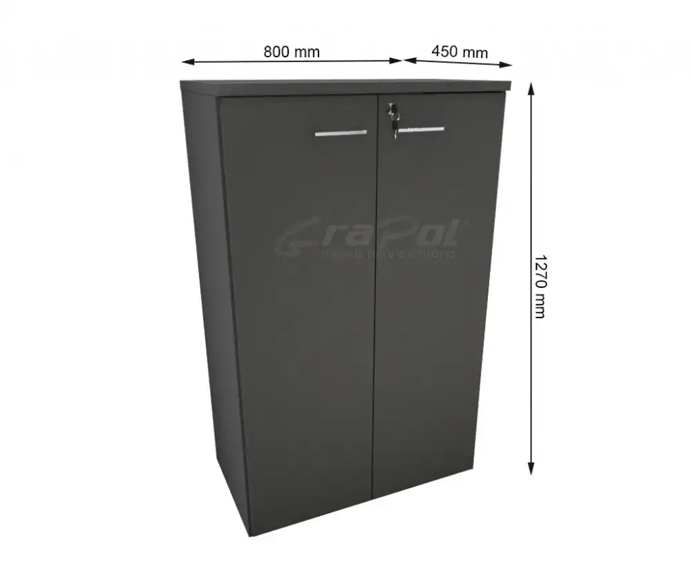 ARMÁRIO DINÂMICO ALTO 02 PORTAS - PRATELEIRAS 15mm - L 800mm x A 1270mm x P 450mm - M-OFFICE - MÓVEIS MOTIVA