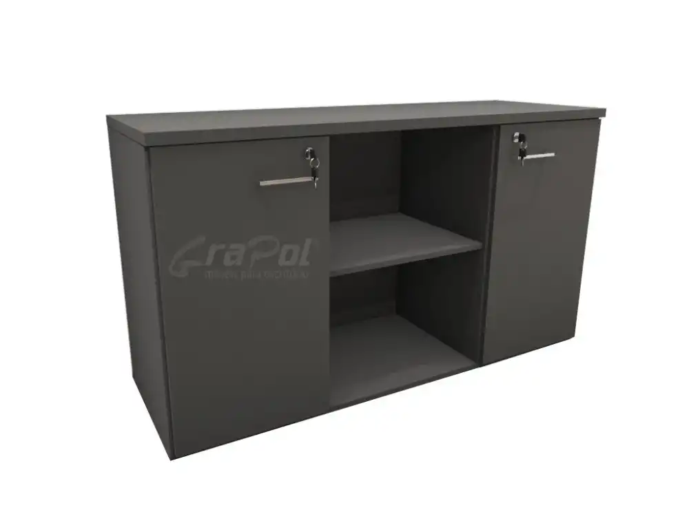 ARMÁRIO BAIXO 02 PORTAS E 02 NICHOS L 1300mm x A 735mm x P 450mm - M-OFFICE - MÓVEIS MOTIVA