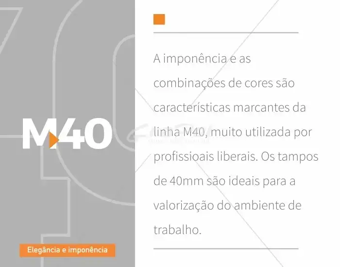 Mesa em L - Tampo 40mm - Mesa Auxiliar Ajustável - 1 porta - 4 gavetas - Mesa Principal com Largura de 1700mm - Mesa Auxiliar com 03 Opções de Montagem