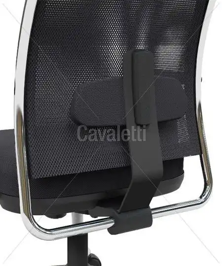 Cadeira para escritório giratória presidente 16001 AC - Syncron - (LR) - Linha NewNet - Braço 3D - Cavaletti - Base Estampada Cromada