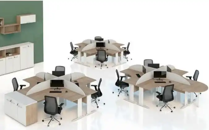 ESTAÇÃO DE TRABALHO PÉ METAL 1800/1800mm x 735mm x 600mm - 25mm - Linha M-office - Móveis Motiva