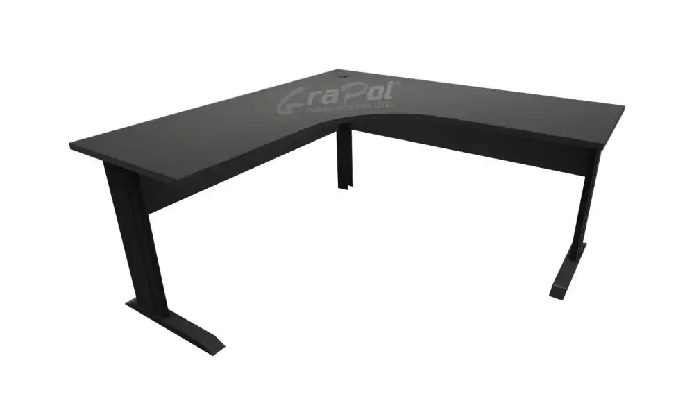 ESTAÇÃO DE TRABALHO PÉ METAL 1600/1600mm x 735mm x 600mm - 25mm - Linha M-office - Móveis Motiva