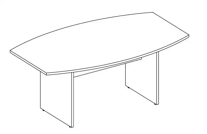 MESA DE REUNIÃO SEM CONECTIVIDADE 2200mm x 750mm x 1050mm - 25mm - Linha M-office - Móveis Motiva