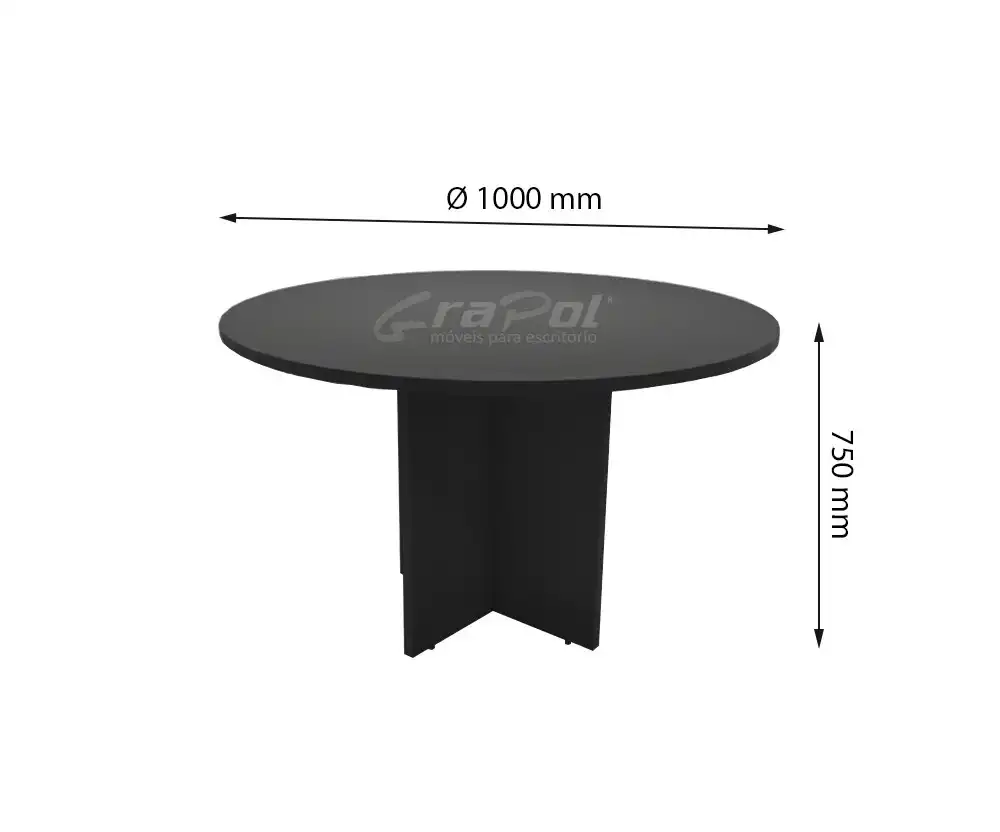 MESA REUNIÃO 1000mm x 750mm x 1000mm - 25mm - Linha M-office - Móveis Motiva