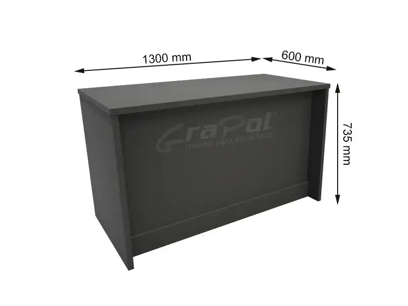 MESA  ATENDIMENTO - 1300mm x 735mm x  600mm  - 25mm - Linha M-office - Móveis Motiva