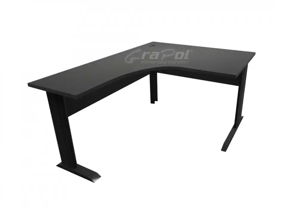 ESTAÇÃO DE TRABALHO PÉ METAL 1200/1600mm x 735mm x 600mm - 25mm - Linha M-office - Móveis Motiva