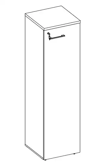 ARMÁRIO ALTO 01 PORTA L 450mm x A 1630mm x P 450mm - M-OFFICE - MÓVEIS MOTIVA