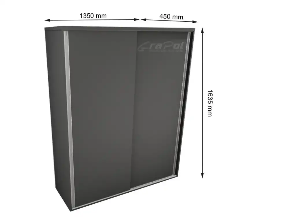 ARMÁRIO ALTO 02 PORTAS DESLIZANTES - L 1350mm x A 1635mm x P 450mm - M-OFFICE - MÓVEIS MOTIVA
