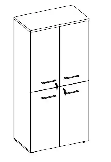 ARMÁRIO DINÂMICO 4 PORTAS - PRATELEIRAS 15mm - L 800mm x A 1670mm x P 450mm - M-OFFICE - MÓVEIS MOTIVA