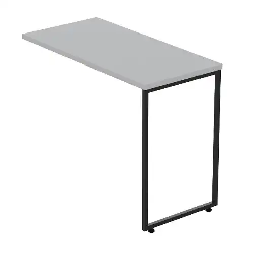 Mesa Auxiliar Pé Tubular Estilo Goleira - 1000mm x 480mm x 740mm - Linha Industrial - Estrutura Metálica Cor Chumbo