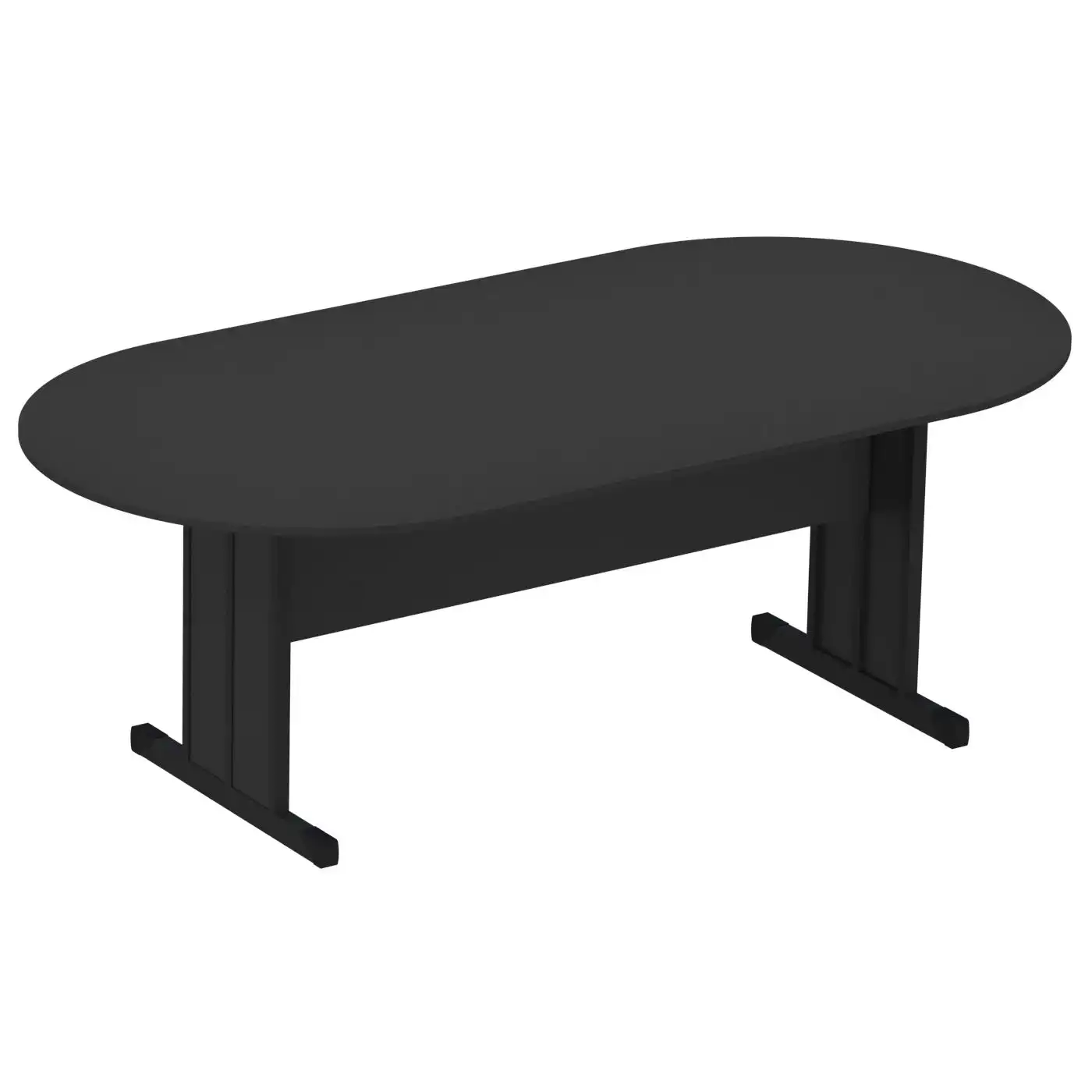 Mesa Reunião Oval Pé Tubular 15mm - 2000mm x 1000mm x 750mm