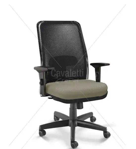 Cadeira para escritório giratória presidente 16001 - (LR) - Syncron - Braço SL - Linha NewNet - Cavaletti - Base Polaina