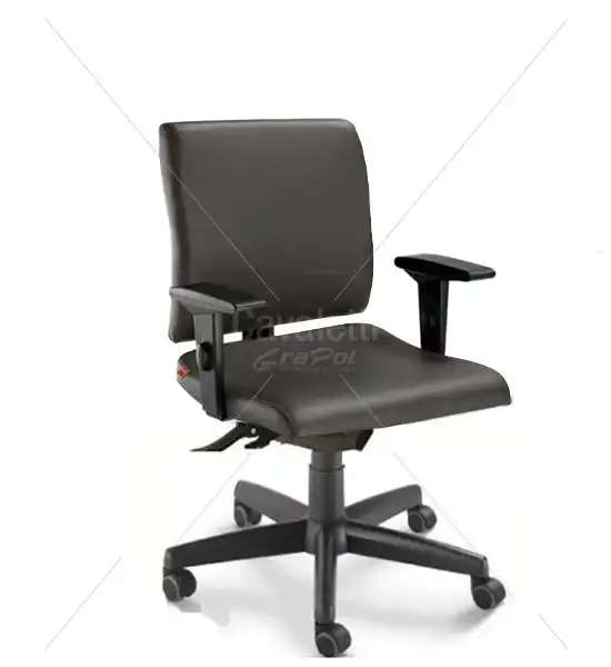 Cadeira para escritório executiva giratória 18004 SRE - Linha Slim - Braço SL - Cavaletti - Base Polaina