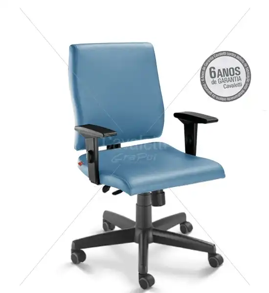 Cadeira para escritório giratória diretor 18002 RELAX - Linha Slim - Braço SL - Cavaletti - Base Polaina